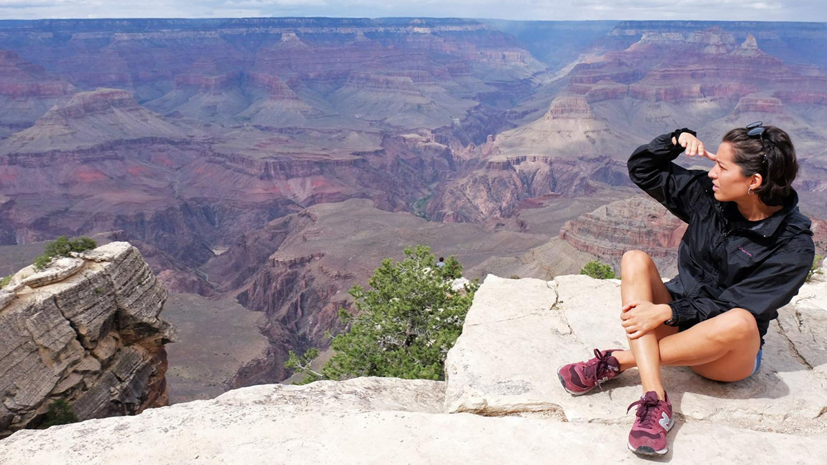 Dr Giulia Silvani at the Grand Canyon