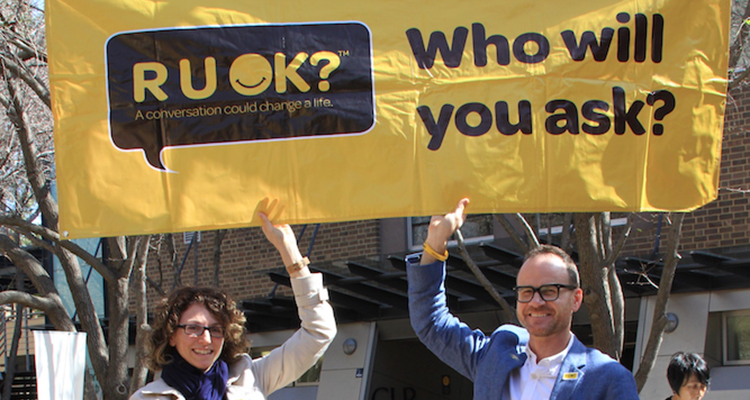 UNSW staff at an R U OK? Day activity