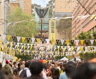 View towards Scientia building on Open Day 2024