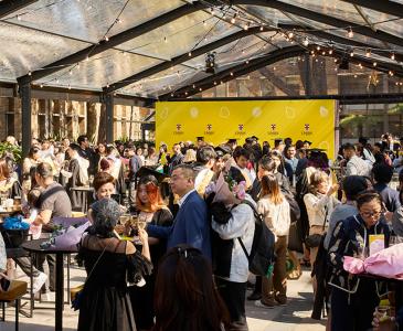 Recent UNSW graduates outside the Clancy Auditorium 