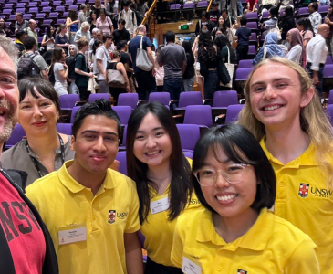 Vice-Chancellor and President Attila Brungs with Gateway Ambassadors on Open Day